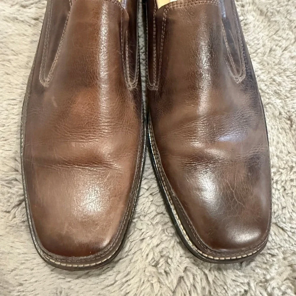 Sandro Moscoloni LIndsey Brown Latego Leather‎ Loafer Shoes Mens Sz 14D Brazil